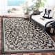 SAFAVIEH Courtyard Clarine Indoor/ Outdoor Waterproof Patio Backyard Rug - 8' x 11' - Black/Sand