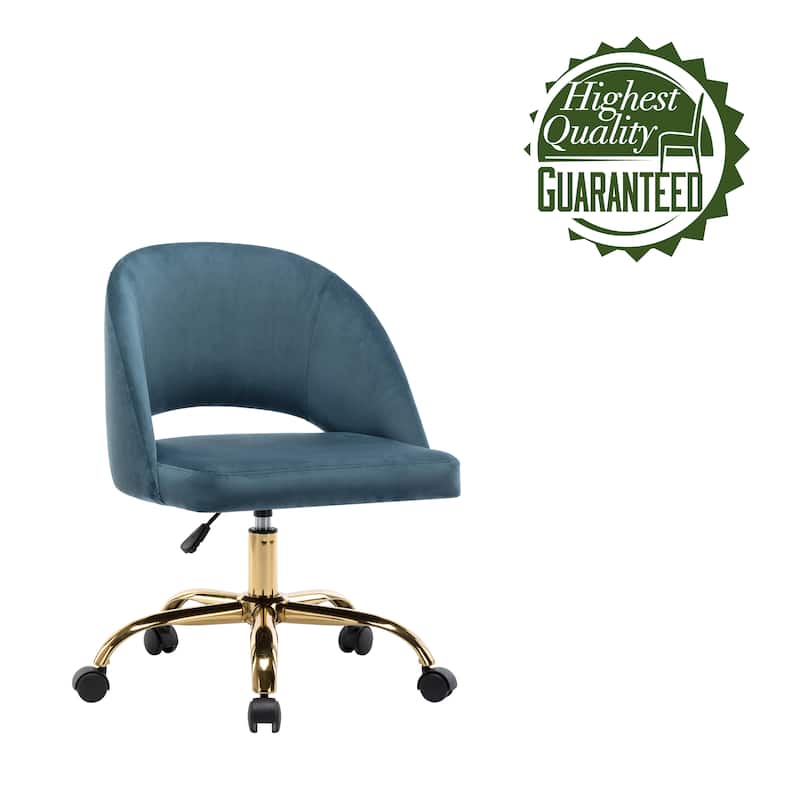 Porthos Home Naiko Velvet Upholstery Swivel Office Chair