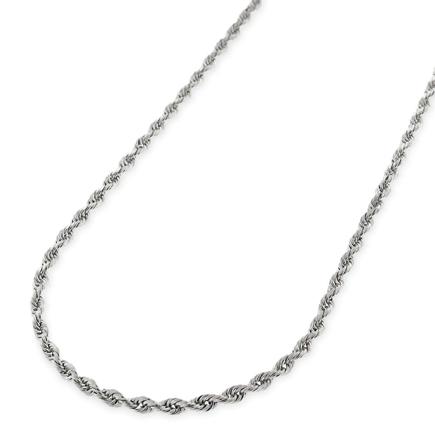Shop 14K White Gold 1.5MM Solid Rope 