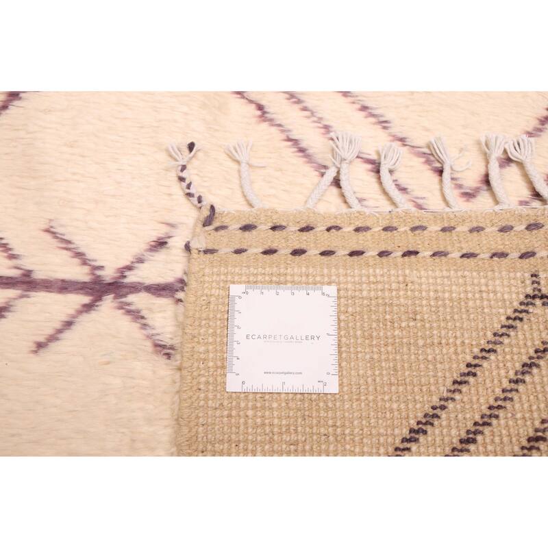 ECARPETGALLERY Hand-knotted Pak Finest Marrakesh Cream Wool Rug - 6'1 x 7'8