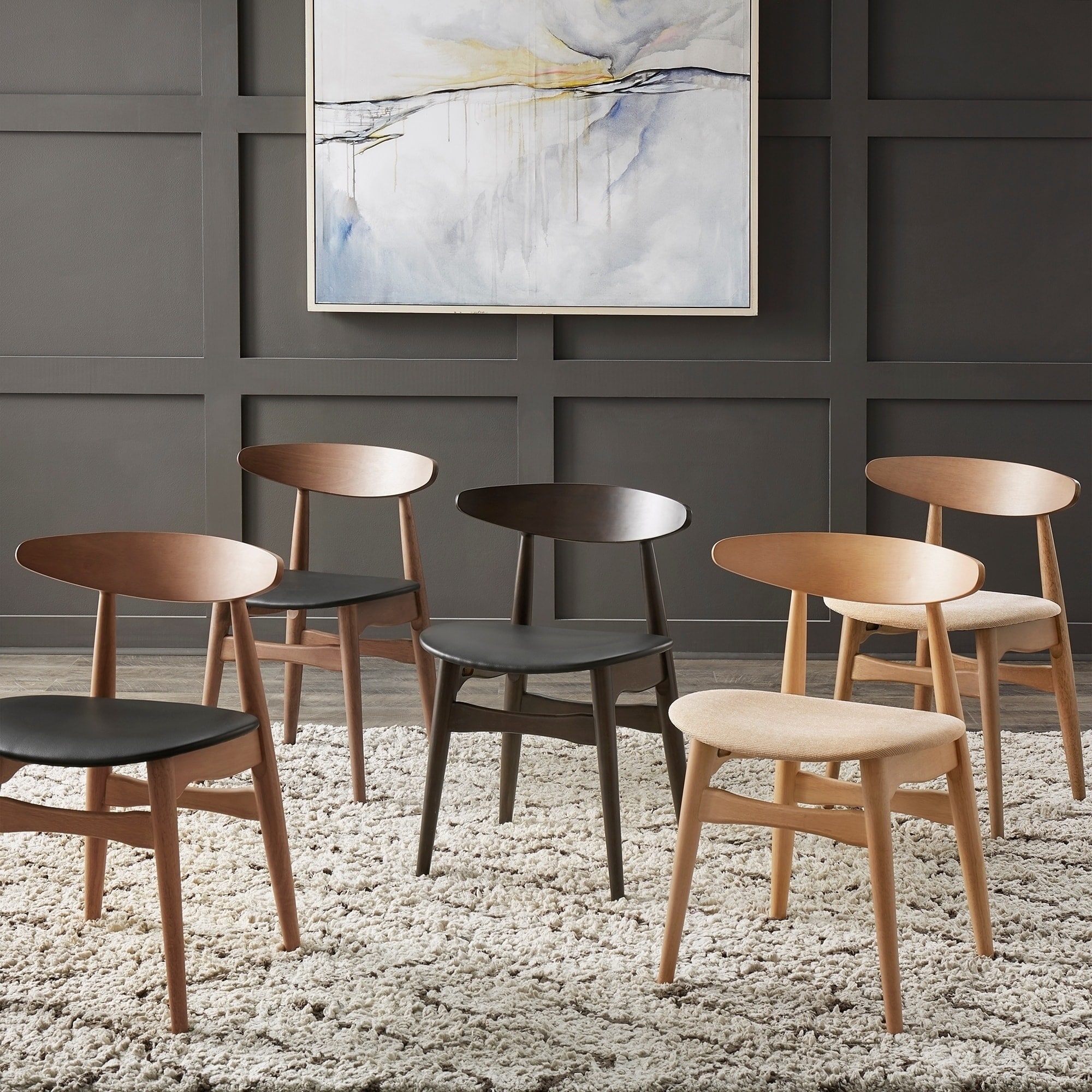 Norwegian Danish Tapered Dining Chairs (Set of 2) by iNSPIRE Q Modern