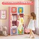 preview thumbnail 60 of 68, Kids Wardrobe Closet with Hanging Section and Cute Doors
