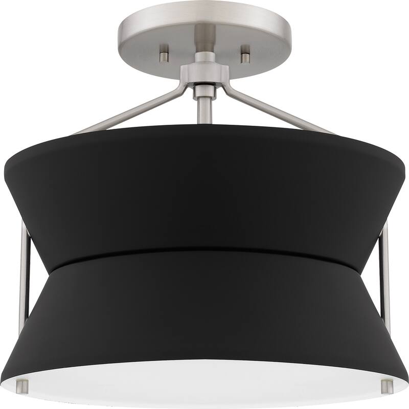 Nira 2-Light Brushed Nickel Semi-Flush Mount Light