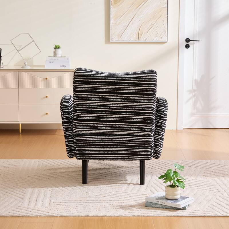 Modern style armchair with sanded fabric