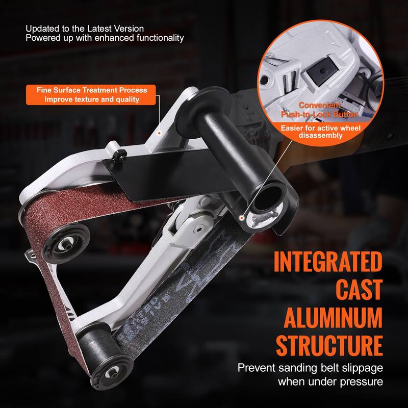 UIMOSO Belt Sander Adapter for Angle Grinder, Pipe or Tube Sanding Attachment with 5/8-11" Imperial Thread