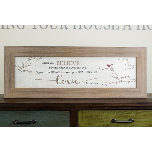 When You Believe Beyond What Your Eyes Can See Miracles From Heaven Love Framed Art Sympathy Gift. Opens flyout.