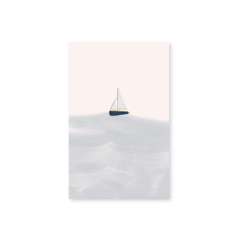 "Sailing Boat" Framed Textured Wall Art