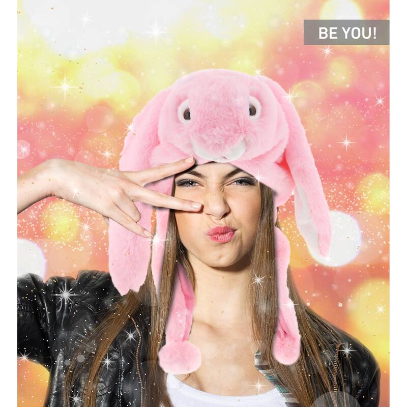 DolliBu Zoo Animal Plush Hat Set of 4 – Bunny, Tiger, Penguin, Sloth - One Size