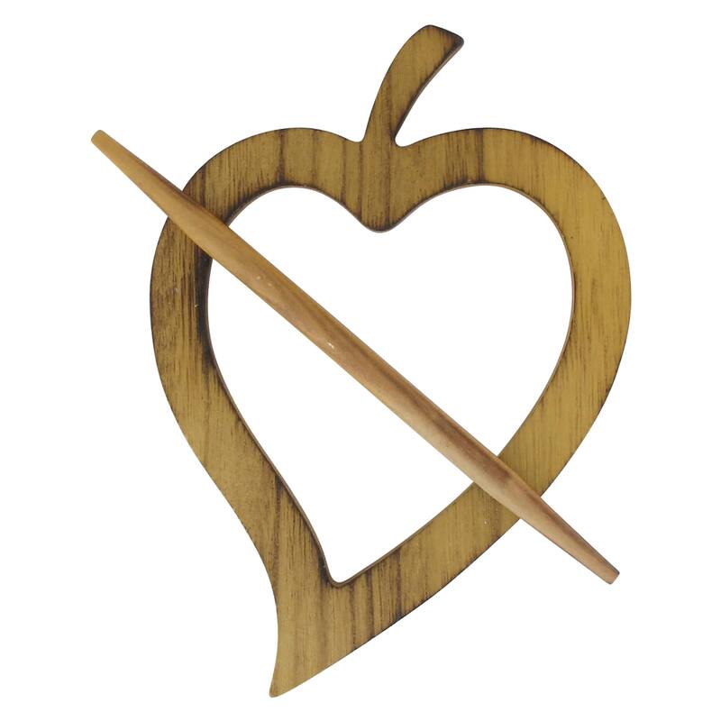 Evideco Fjord Wooden Heart Curtain Holdback - n/a