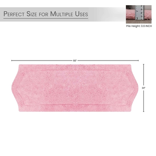 dimension image slide 2 of 15, Home Weavers Bathroom Rug, Cotton Soft, Water Absorbent Bath Rug, Non Slip Shower Rug Machine Washable 22"x60" Runner
