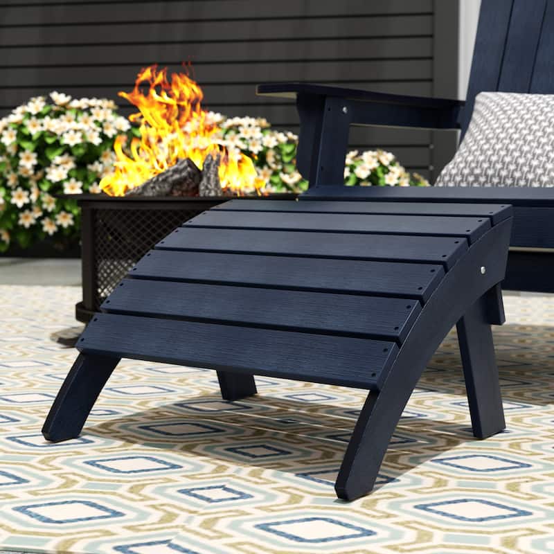 Vineyard HIPS Outdoor Eco-Friendly All Weather Adirondack Chair Ottoman