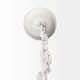 preview thumbnail 4 of 4, Theta White-Washed Wood Beaded Pendant Light - 16W x 16"D x 15"H