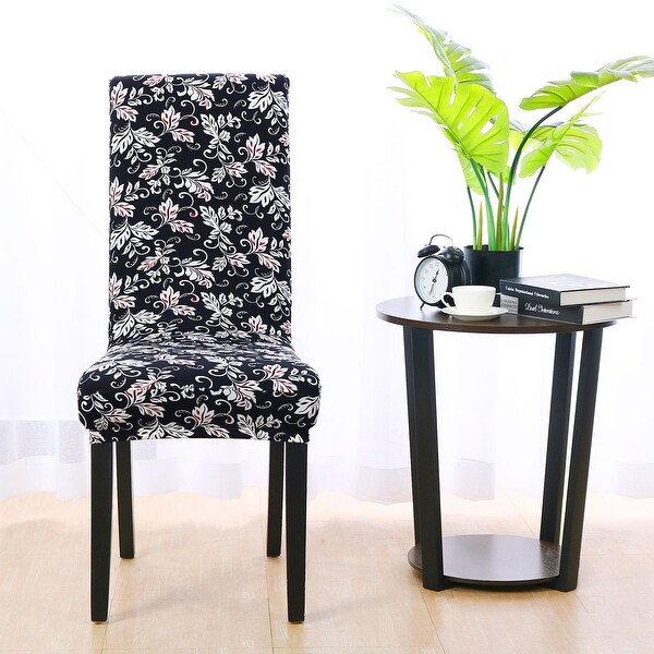 2 Pcs Stretch Fit Short Dining Room Chair Cover Slip Covers