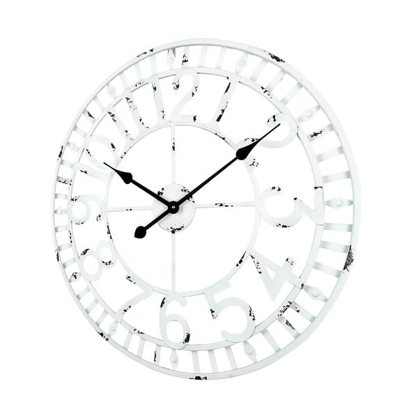 Analog Wall Clock 12 Inches Large in Pack of 8 Utopia Home
