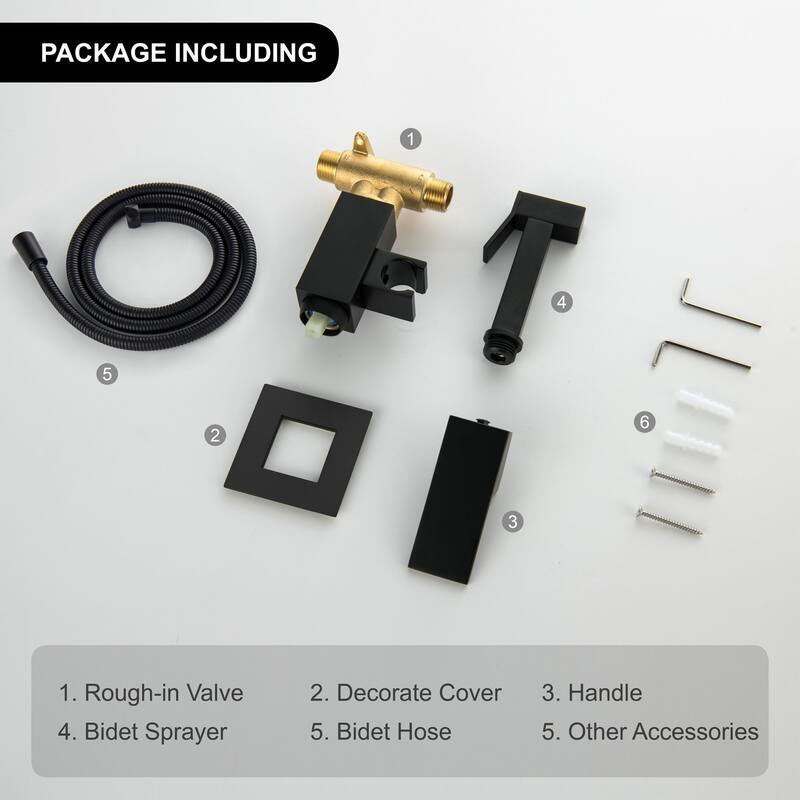 Wall Mounted Square Handheld Bidet Sprayer for Toilet