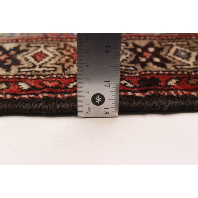 ECARPETGALLERY Hand-knotted Andelz Red Wool Rug - 3'10 x 9'5