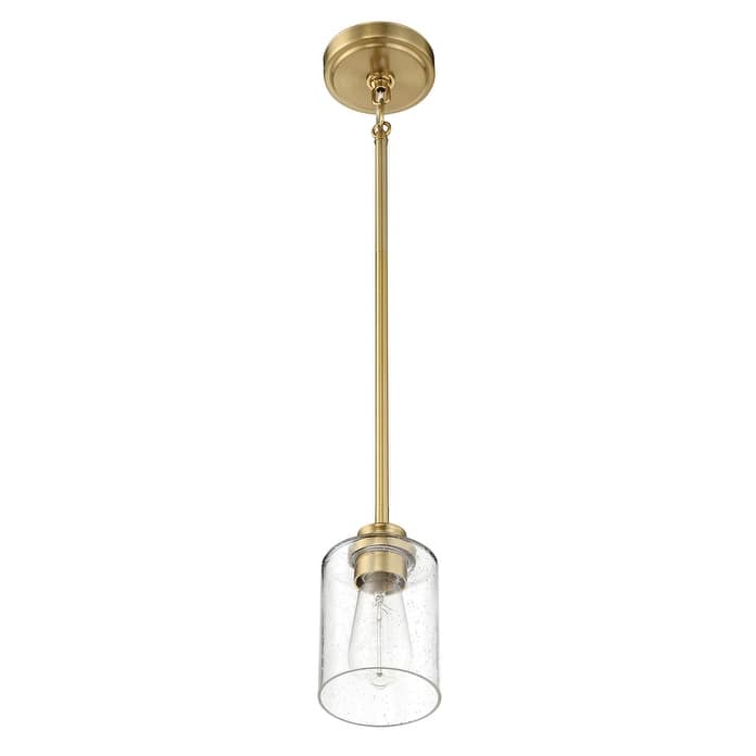 Craftmade Bolden 5" Wide Mini Pendant with Seedy Glass Shade