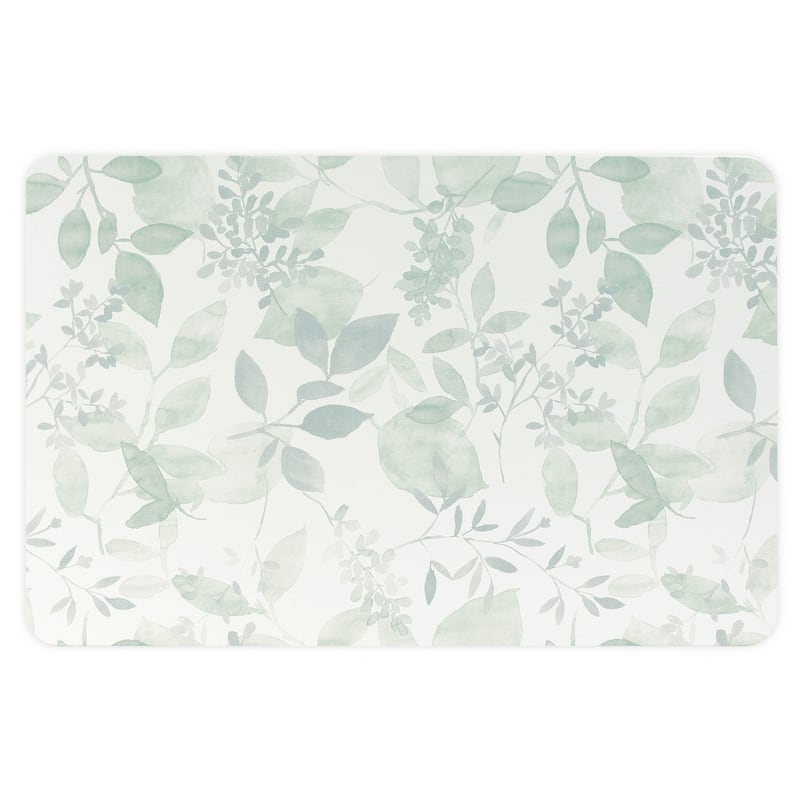 FloorPops Flora Green Stone Quick Drying Mat