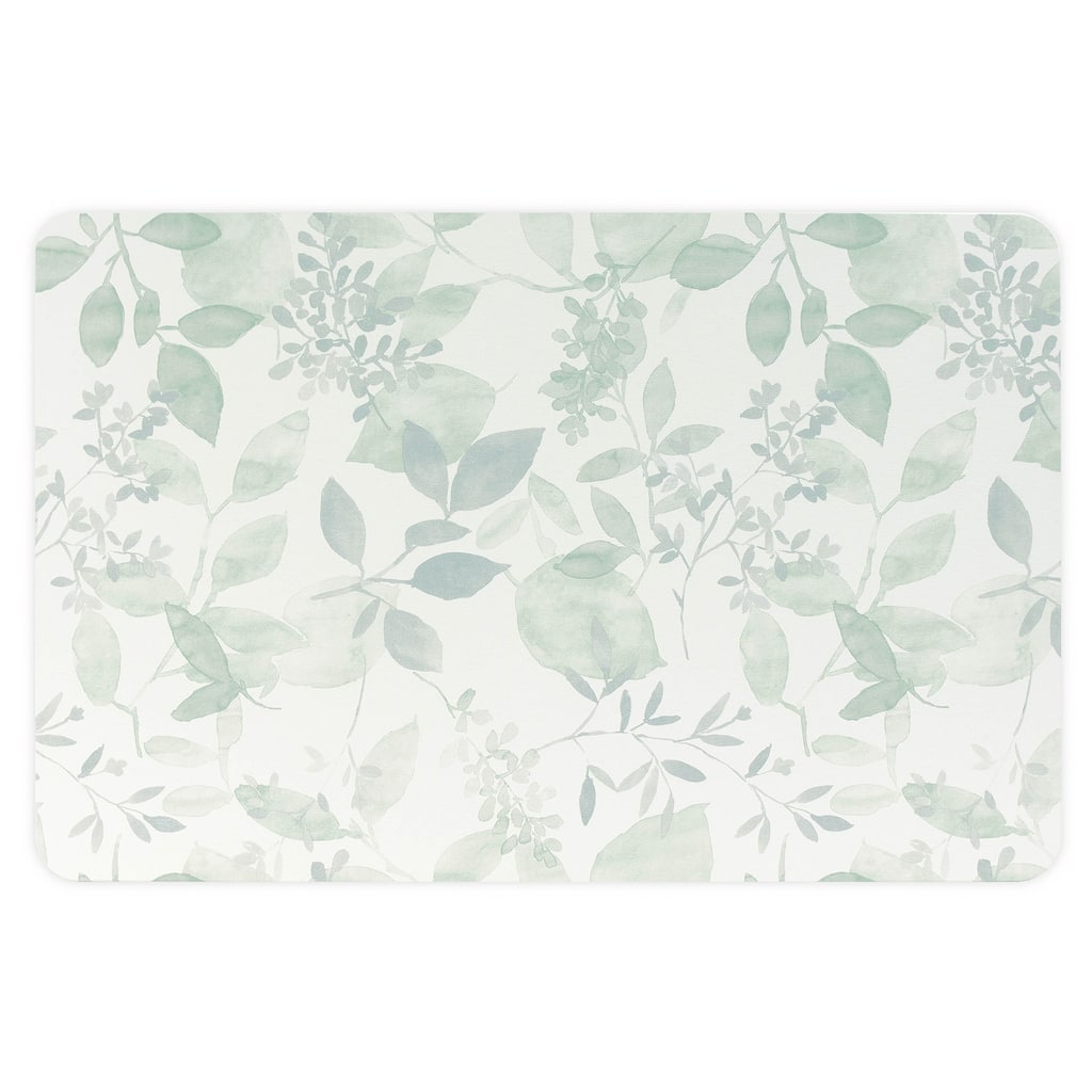 FloorPops Flora Green Stone Quick Drying Mat
