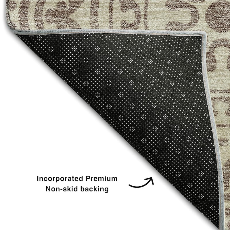 Premium Washable Super Soft Vanishing Medallion Mayfield Rug