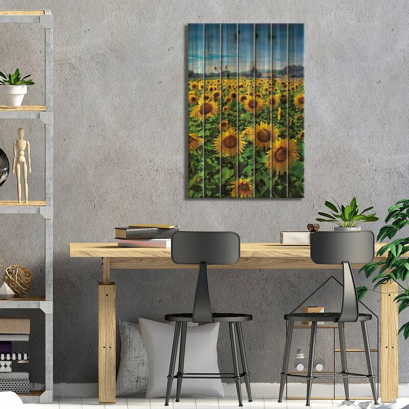 Turn Your Face To The Sun Print On Wood by Ben Heine - Multi-Color