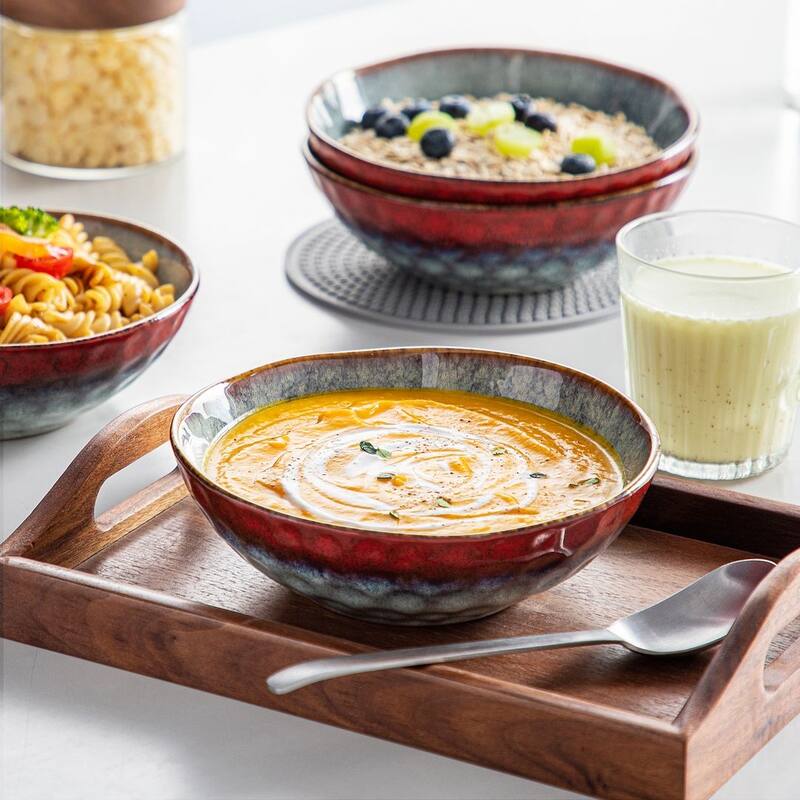 vancasso Starry Stoneware 4-Piece 24 Oz Cereal Bowl - round