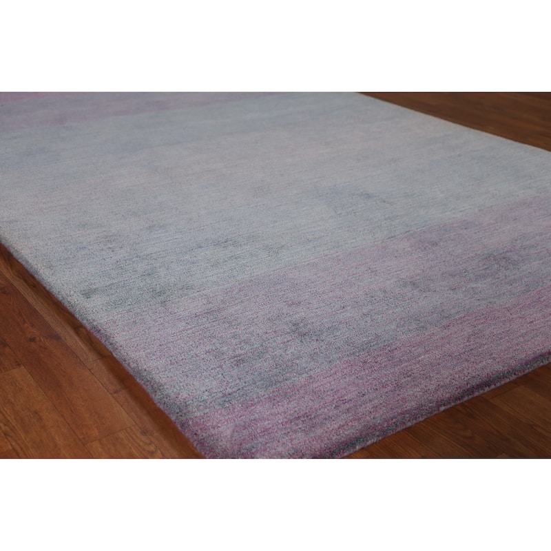 Contemporary Stripe Gabbeh Indian Area Rug Hand-Tufted Wool Carpet - 5'3" x 7'7" - 5'3" x 7'7" - Multi-Color