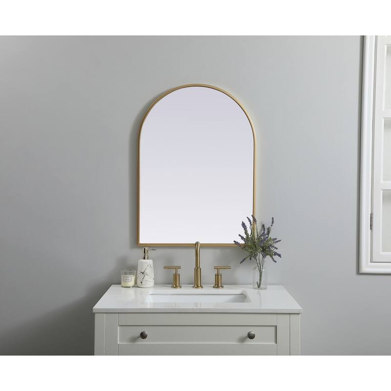 Indigo Home Metal Frame Arch Mirror 22x30 Inch