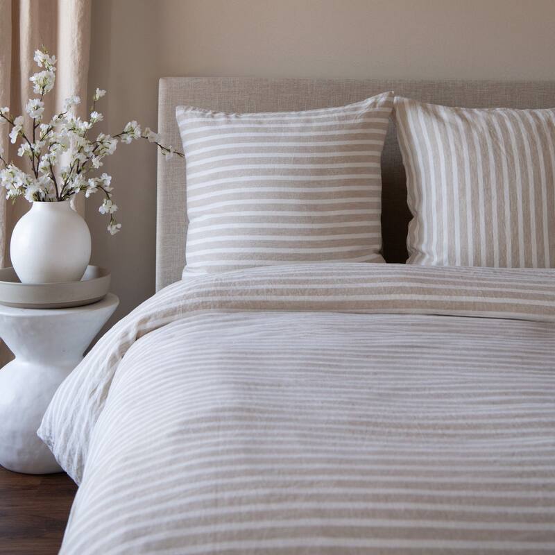 French Linen Pillow with Removable Sham by BOKSER HOME