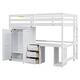 preview thumbnail 35 of 68, Loft Platform Bed with Wardrobe, Desk and Storage Drawers
