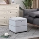 preview thumbnail 18 of 58, Adeco Fabric Square Storage Ottoman with Tray