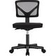 preview thumbnail 35 of 44, Office Computer Desk Chair with Wheels, Ergonomic Low-Back Mesh Rolling Work Swivel Chairs, Armless Comfortable Lumbar Support