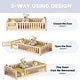 preview thumbnail 13 of 106, Twin/Full/Queen Size Floor Bed with Safety Guardrails for Kids, Wood Montessori Bedframe w/ Door, Children's Noiseless Beds
