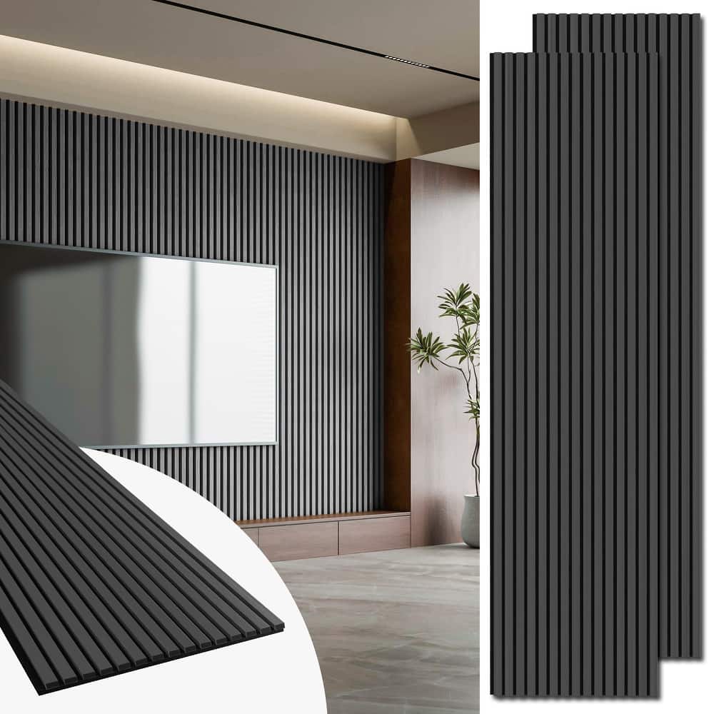 Art3d 2-Pack MDF Acoustic Grille Panels – 24"x95.7" Sound-Absorbing Wall Panels