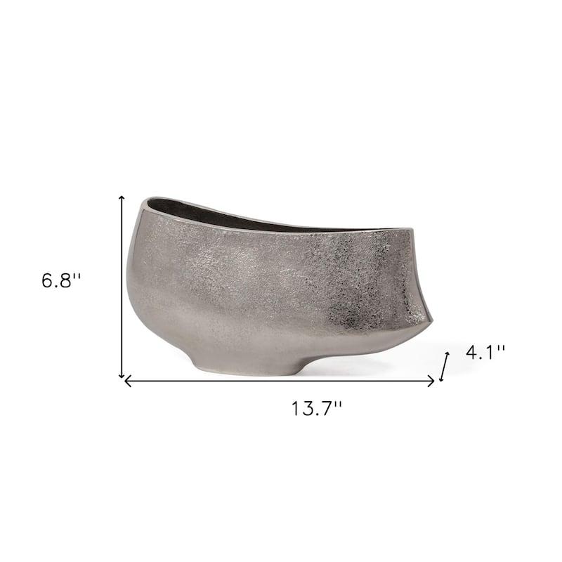 7" Nickel Aluminum Table Vase - 13.7