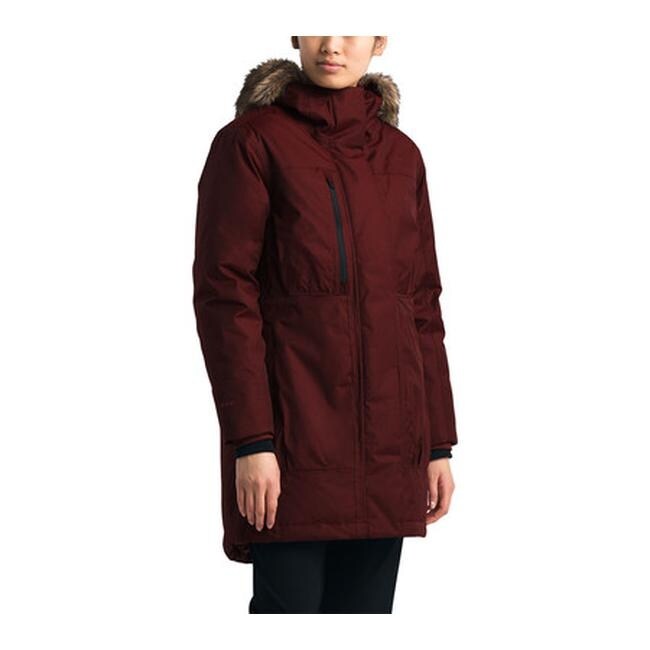 north face arctic parka red