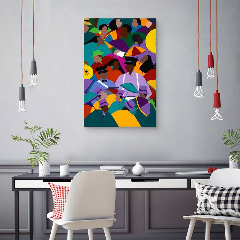 Second Line New Orleans by Synthia SAINT JAMES Canvas Art Print