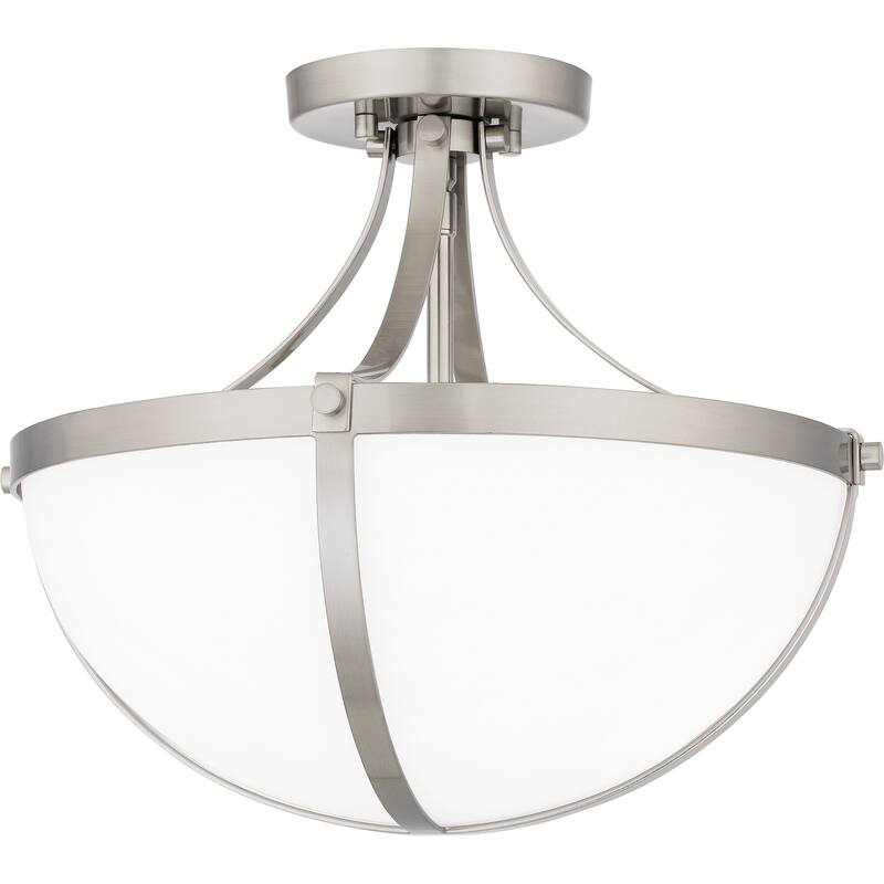 Antebellum 2-Light Brushed Nickel Semi-Flush Mount - Brushed Nickel