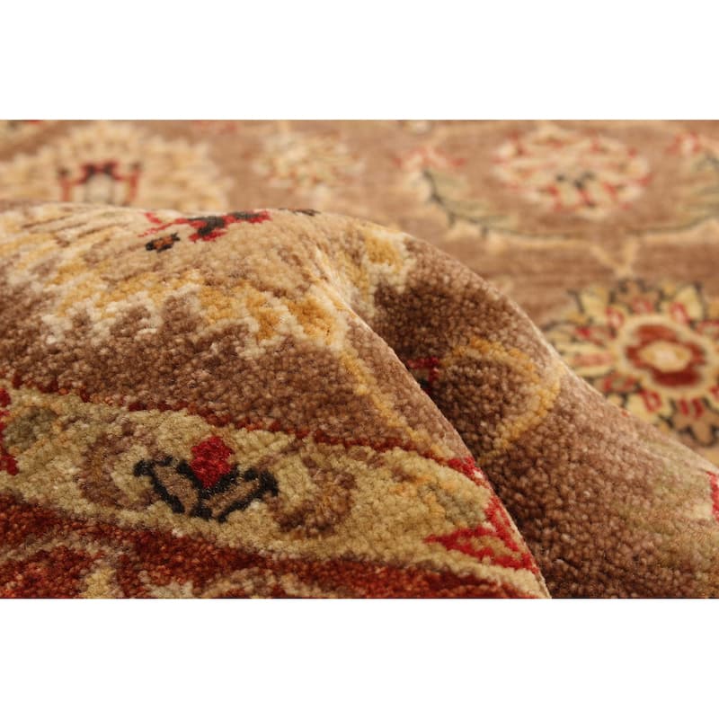 ECARPETGALLERY Hand-knotted Jamshidpour Brown Wool Rug - 4'0 x 4'0