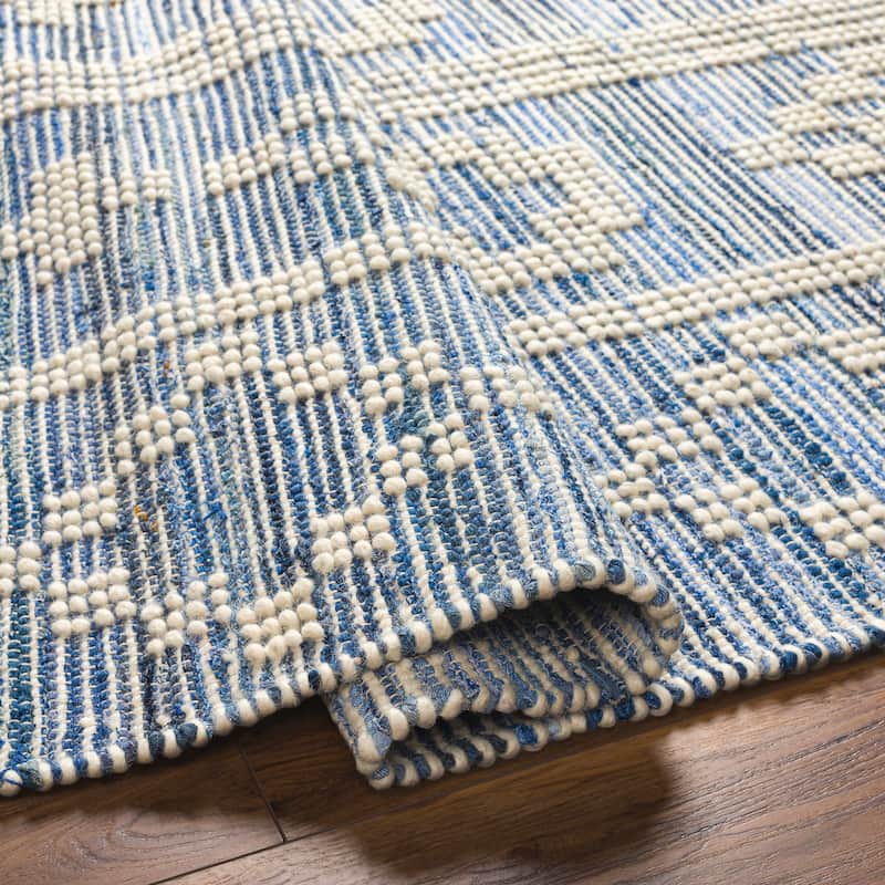 Saredon Handmade Farmhouse Cotton & Wool Area Rug