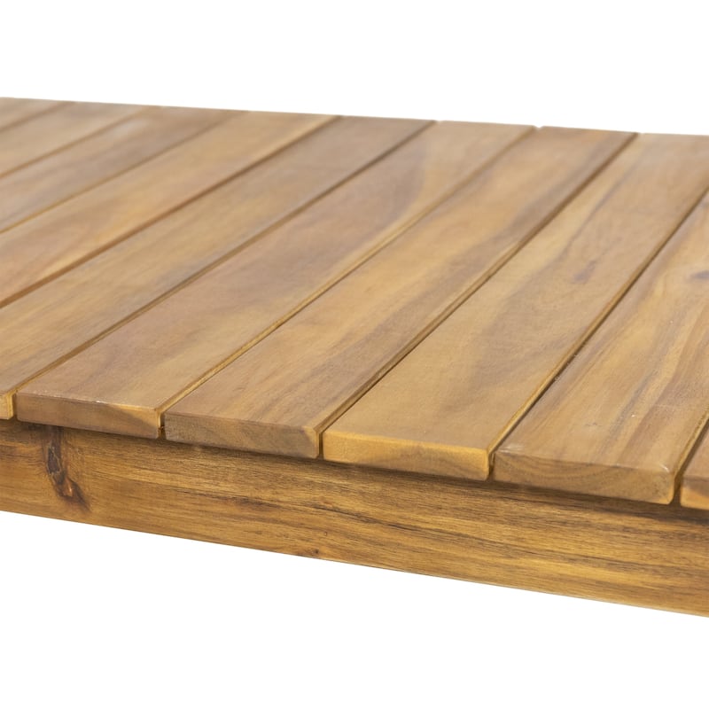 Rossville Outdoor Acacia Wood Loveseat and Coffee Table Set by Christopher Knight Home