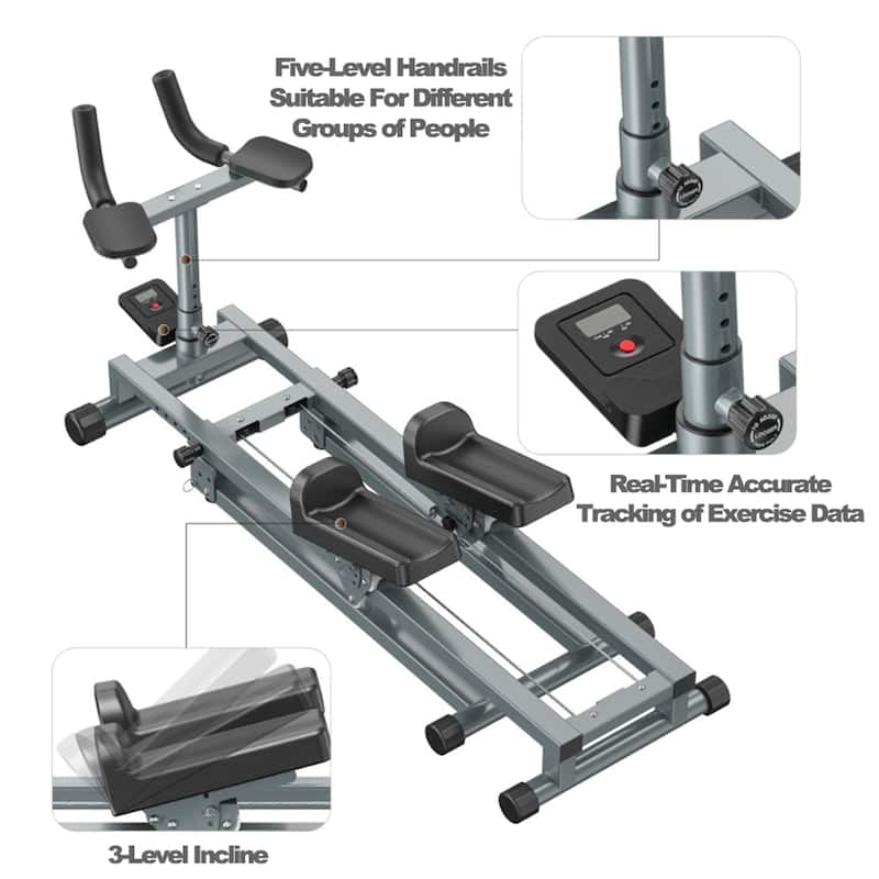 3-in-1 Spine Twist Stretcher & Stair Stepper Waist Trainer, Adjustable Back Stretcher Machine for Lower Back Exercise