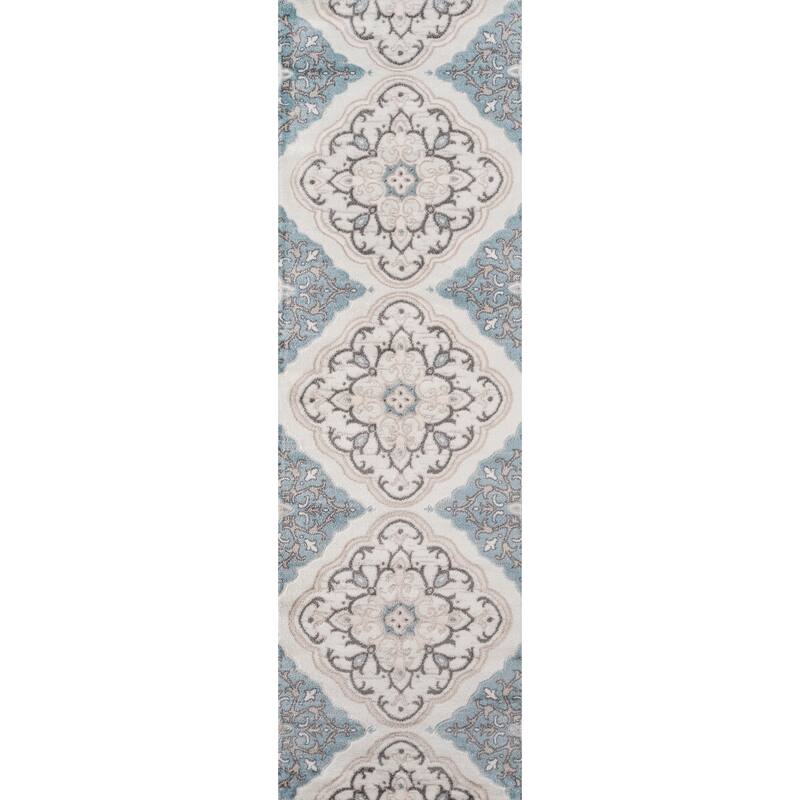 Momeni Brooklyn Heights Polyester Blend Damask Area Rug