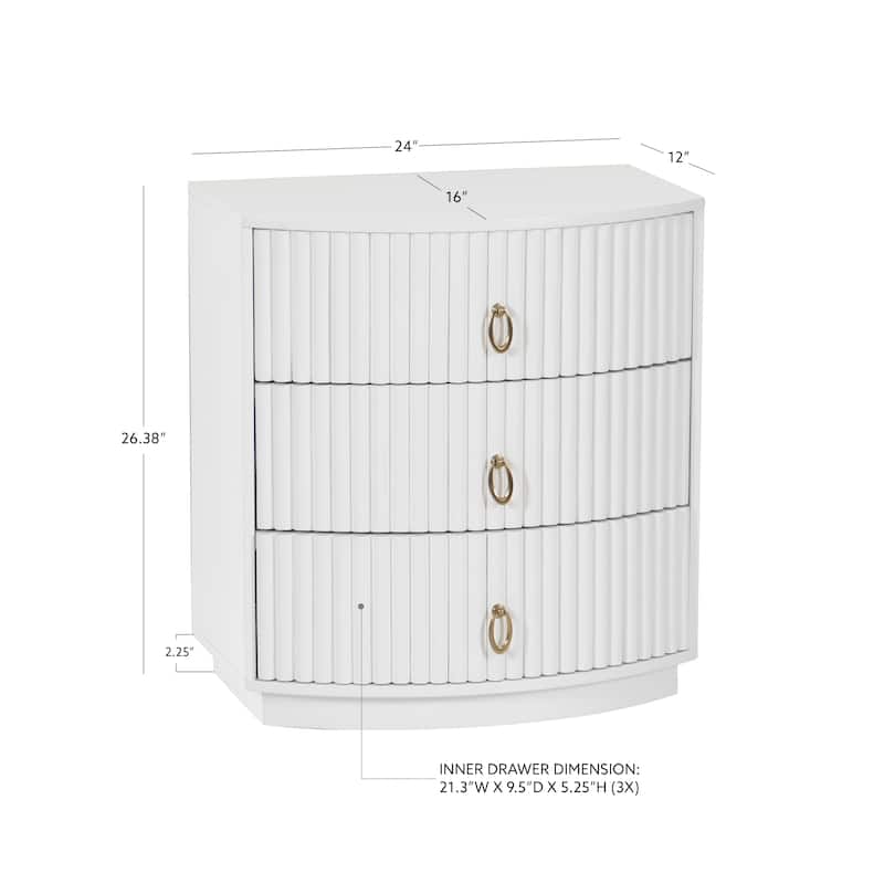 Chantel 3 Drawer Nightstand