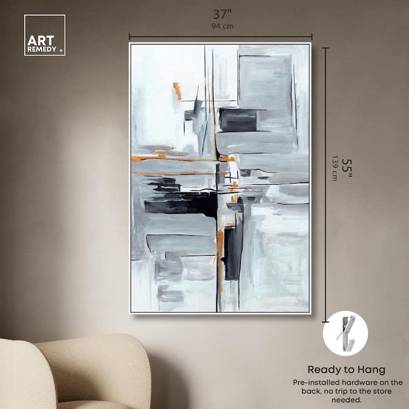Elegant Grey Shades II Canvas by Art Remedy