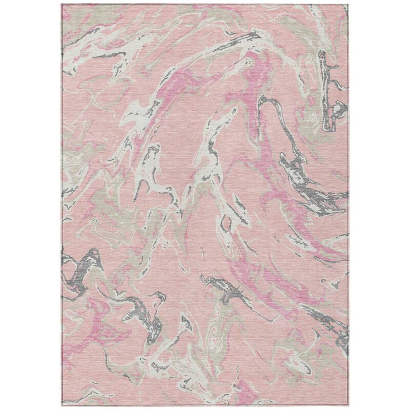 HomeRoots Abstract Transitional Rectangle Outdoor Rug