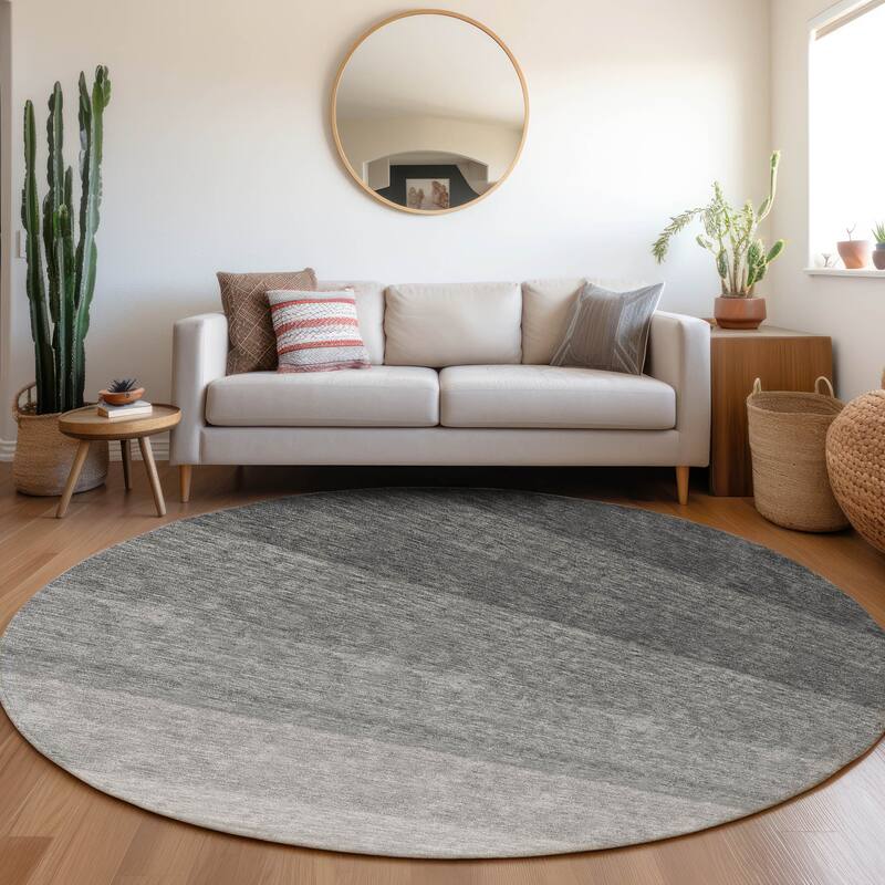 Machine Washable Indoor/ Outdoor Chantille Ombre Solid Rug