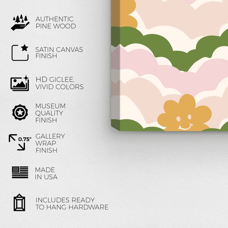 Wynwood Studio Canvas Floral and Botanical Fertile Garden Smiling Pink Modern & Contemporary Wall Art Canvas Print