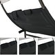 preview thumbnail 4 of 8, Sunnydaze Double Chaise Rocking Lounge with Canopy and Headrest Pillows - Black