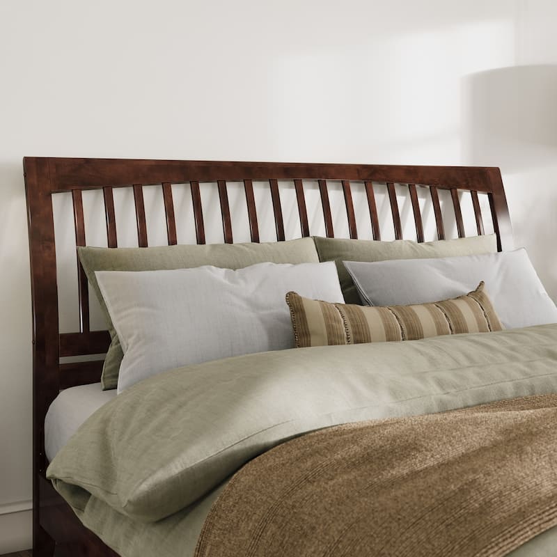 Orleans Sleigh Solid Wood Slat Headboard - Walnut - King